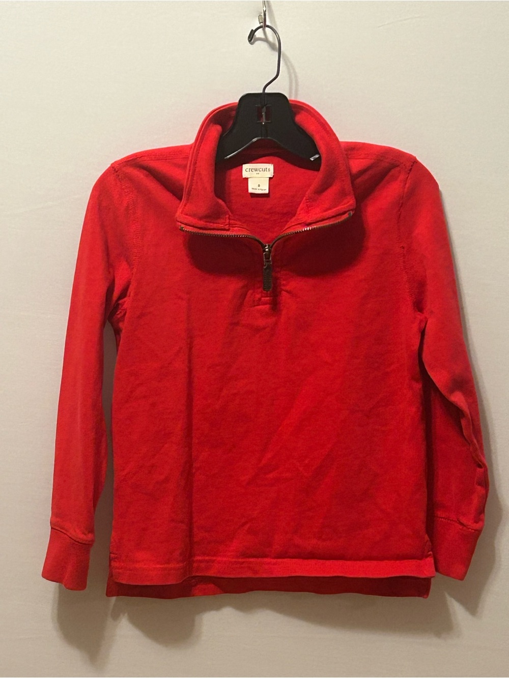 Crewcuts Bright Red Quarter-Zip Sweatshirt